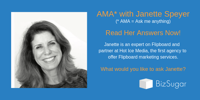 AMA with Janette Speyer about Flipboard in the BizSugar Mastermind Community